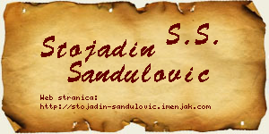 Stojadin Sandulović vizit kartica